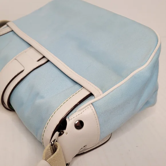 Coach Hampton Blue Soho Twill/Leather Shoulder Bag M0669-P10707 - Picture 12 of 13